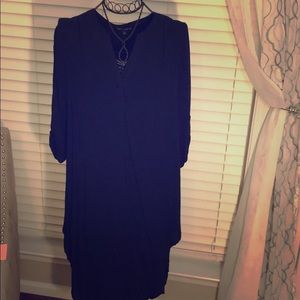 Black high-low dress